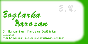 boglarka marosan business card
