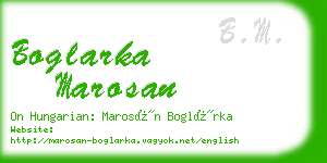 boglarka marosan business card